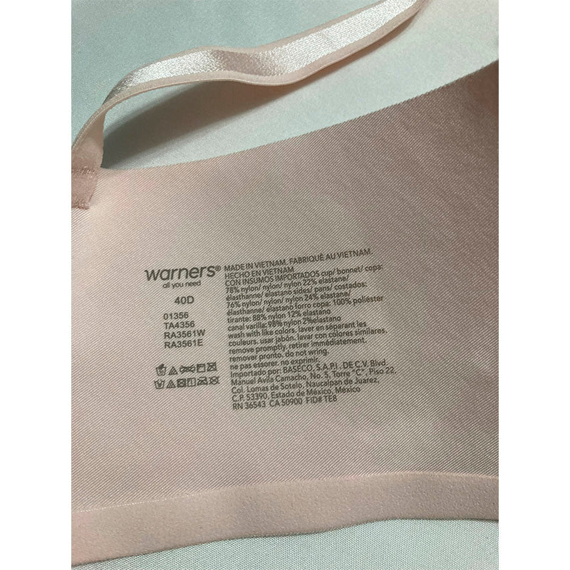 NWD Warner's Lined T-Shirt Bra Sandshell 40D