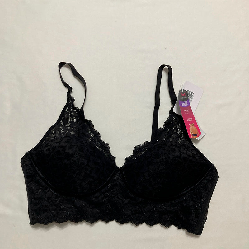NWD Maidenform Pure Comfort Lace Bralette Padded Wireless Bra 38B