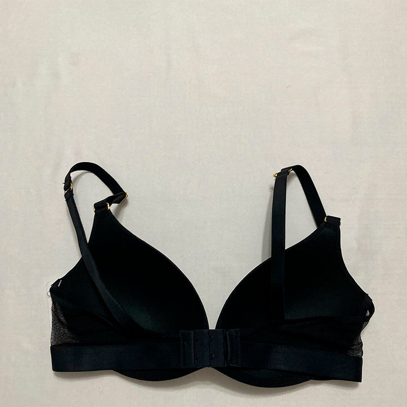 Lively Microfiber Padded Wireless Bra Black 36C