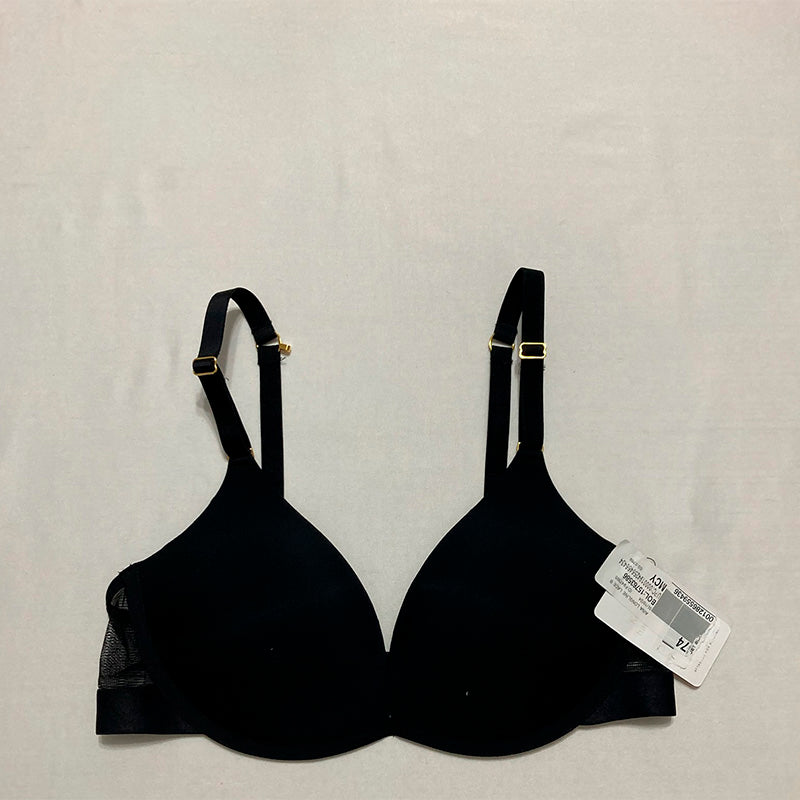 Lively Microfiber Padded Wireless Bra Black 36C