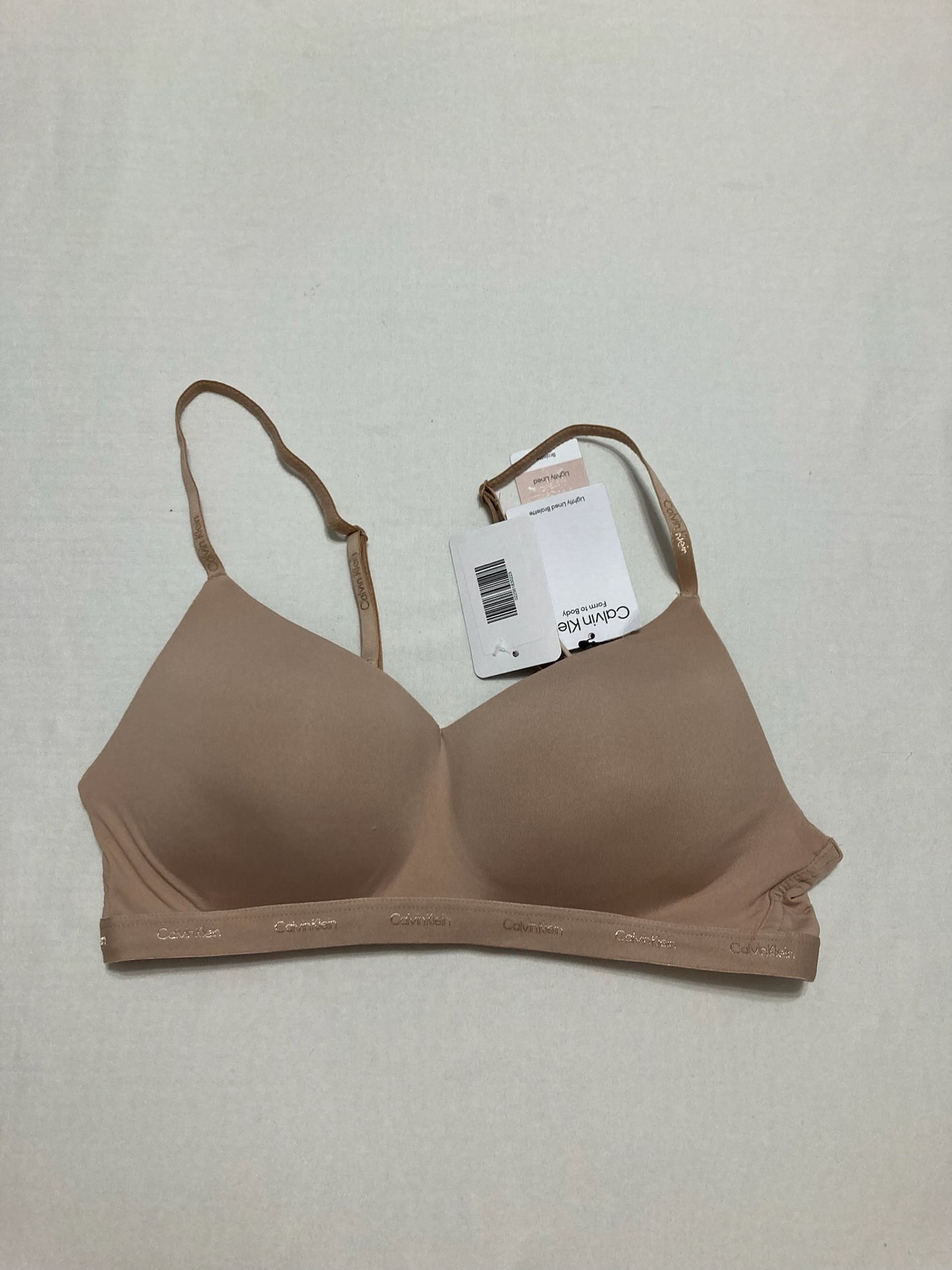 NWD Calvin Klein Form to Body Lightly Lined Bralette Beige M
