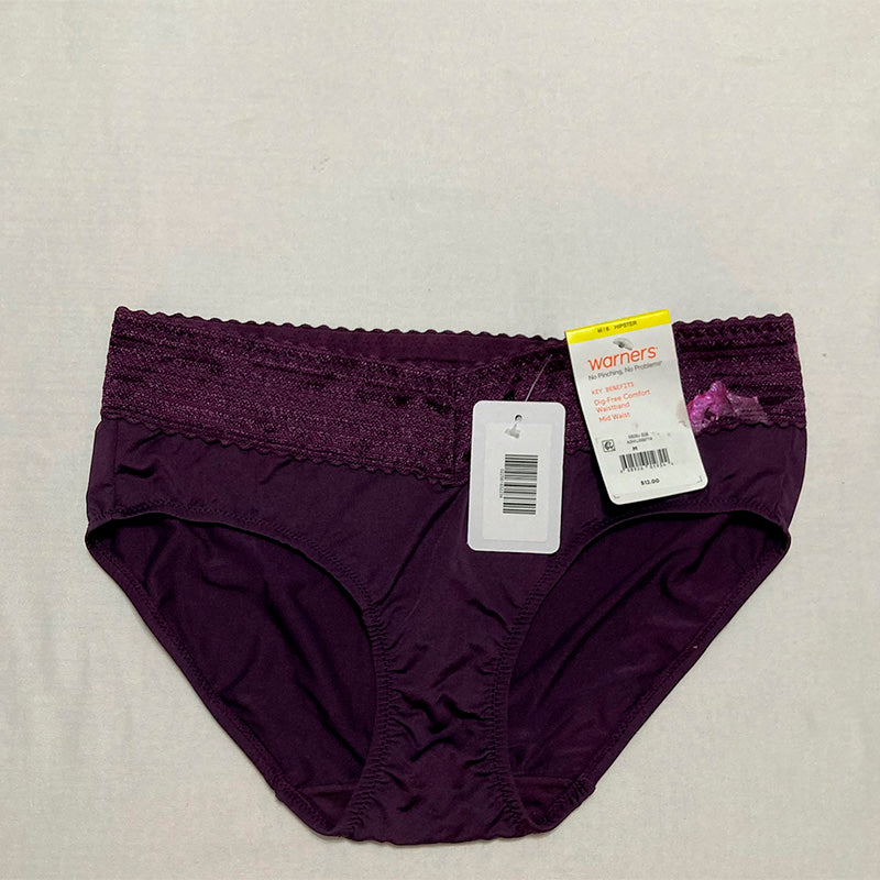 NWD Warner's Comfort Waist with Lace Hipster Purple M