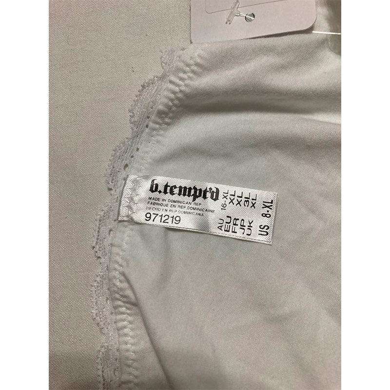 NWD B.tempt'd Inspired Eyelet High-Leg Underwear White XL