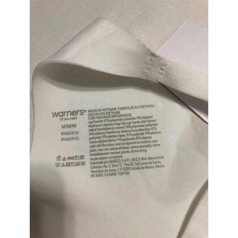 NWD Warner's No Side Effects Underarm Bra White M