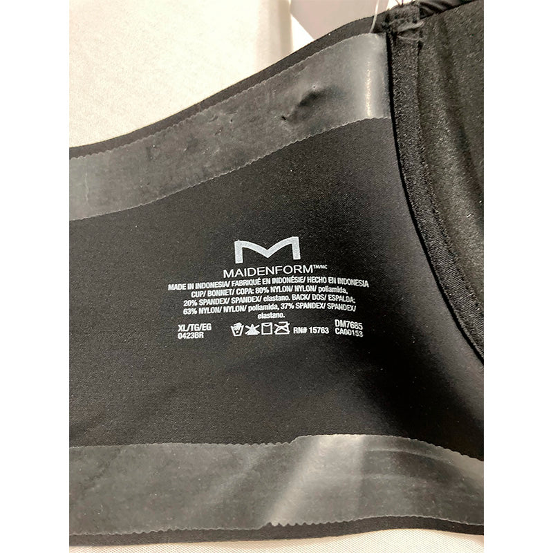 NWD Maidenform Pure Comfort Strapless Black XL