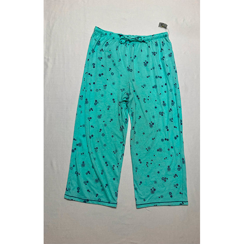 NWD Cuddl Duds Printed Sleeve Top & Capri Pants Pajama Set M