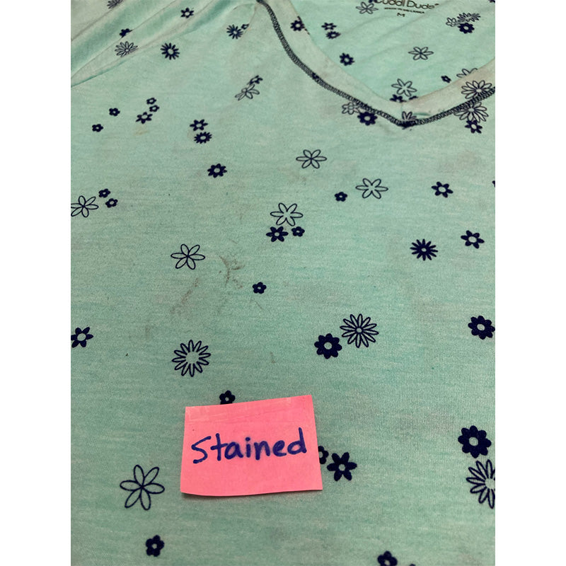 NWD Cuddl Duds Printed Sleeve Top & Capri Pants Pajama Set M