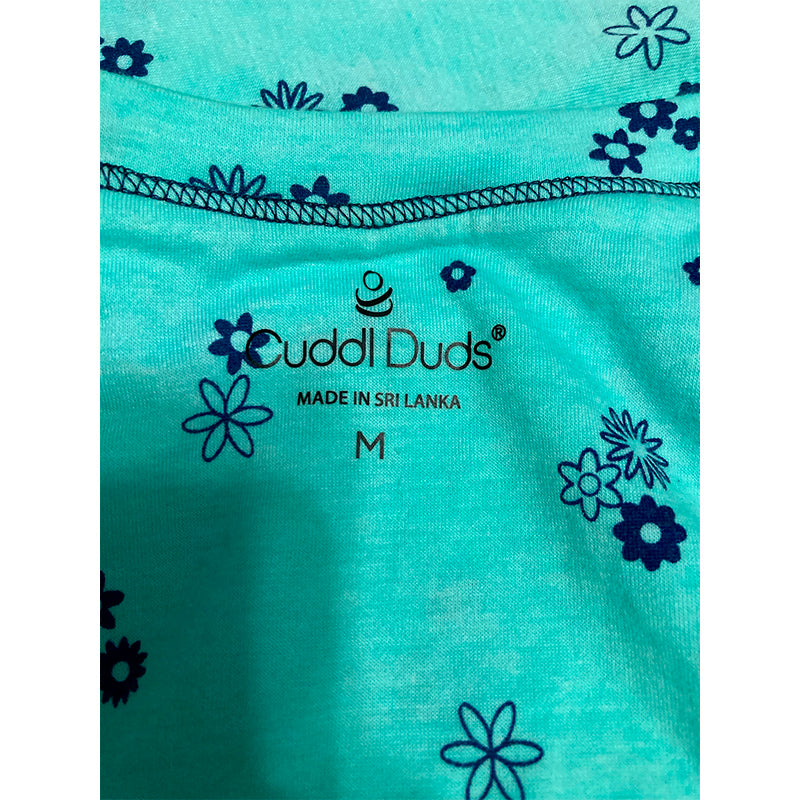 NWD Cuddl Duds Printed Sleeve Top & Capri Pants Pajama Set M