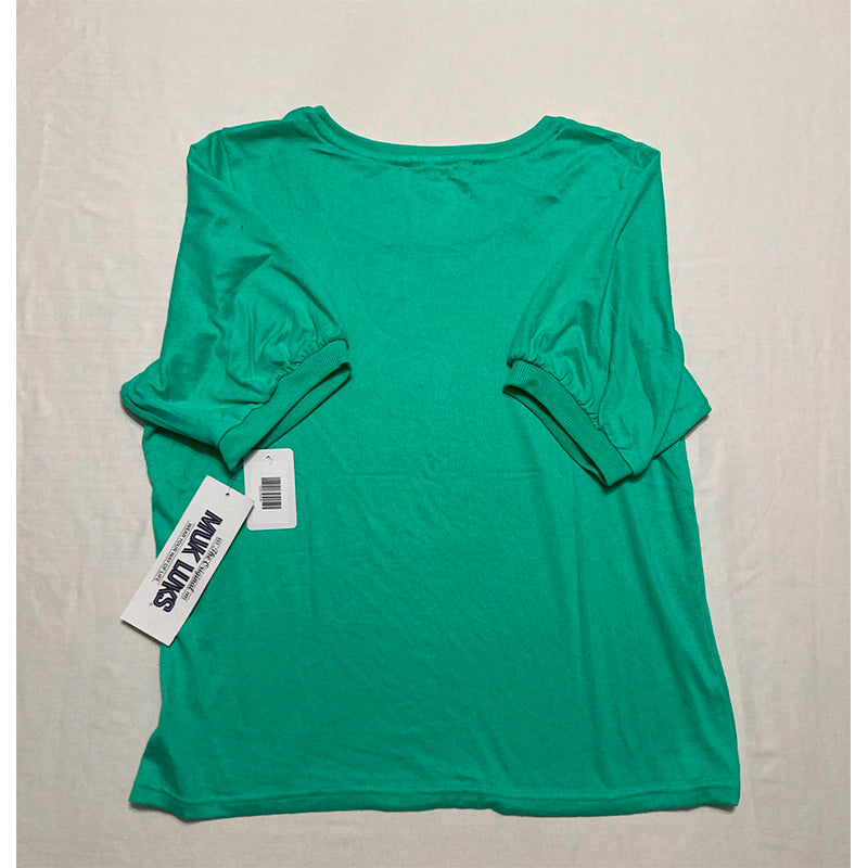 Muk Luks T Shirt Round Neck Aqua Marine L