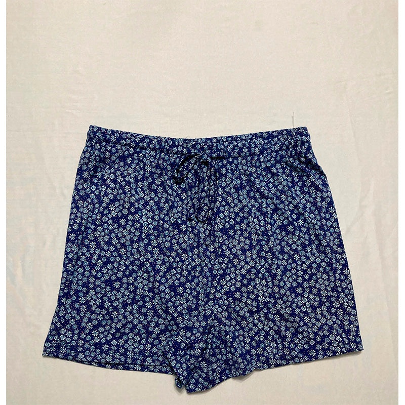INK + IVY Sleep Short Waist Band Navy Floral M