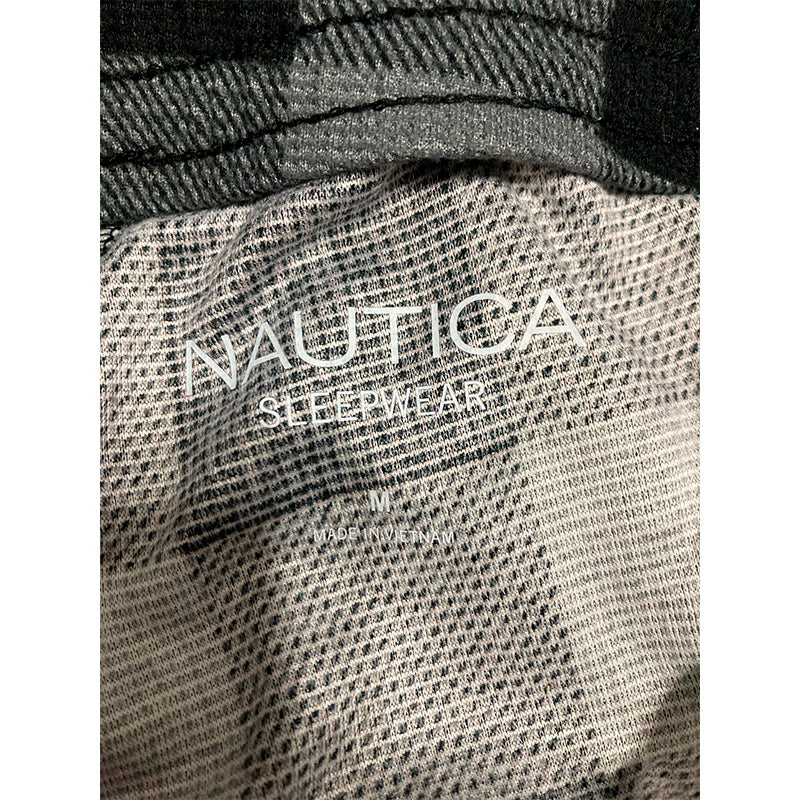 Nautica Only Sleep Pants Waistband Plaid Black M