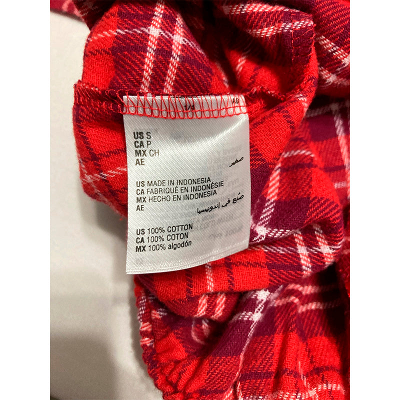 Jenni Only Pajama Pants With Bun Red Plaid S