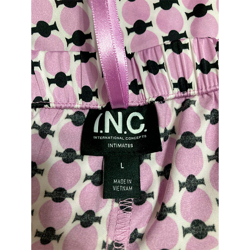 INC Sleep Short Waist Band Purple Multicolor L