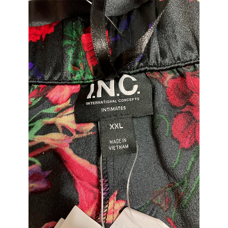 INC Only Sleep Pants Black Multifloral 2XL