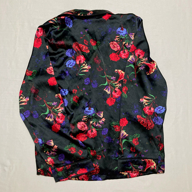 INC Pajama Top Notch Collar Floral S
