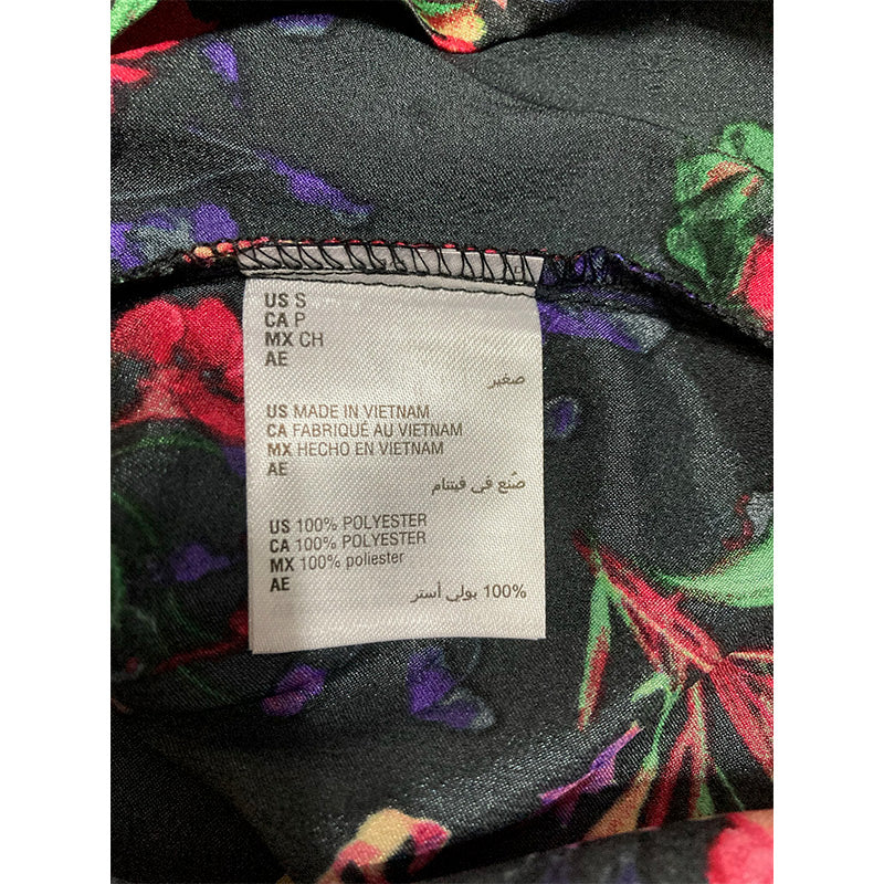 INC Pajama Top Notch Collar Floral S