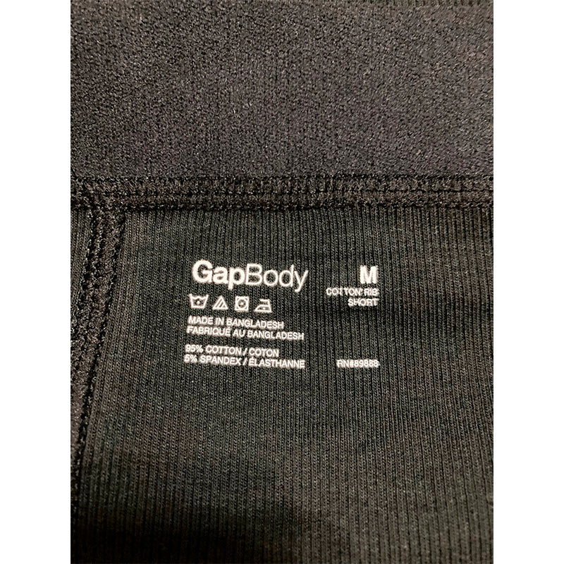 GapBody Logo Comfort High-Waist Shorts Black M
