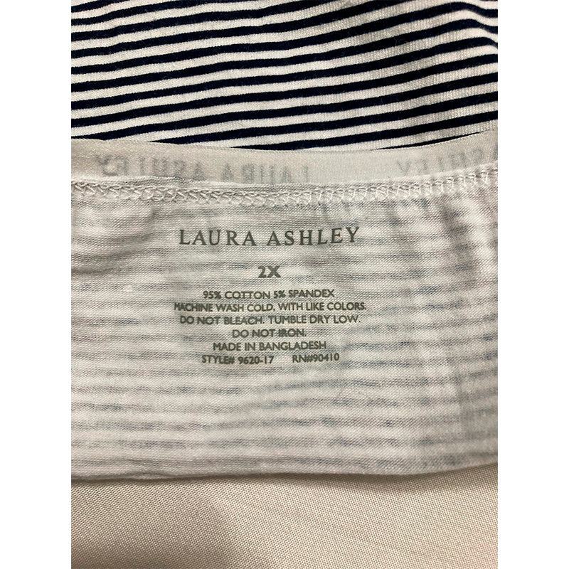 Laura Ashley Panties Bikini Striped Black/White 2X