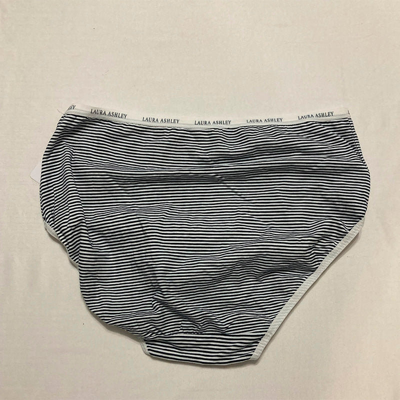Laura Ashley Panties Bikini Striped Black/White 2X