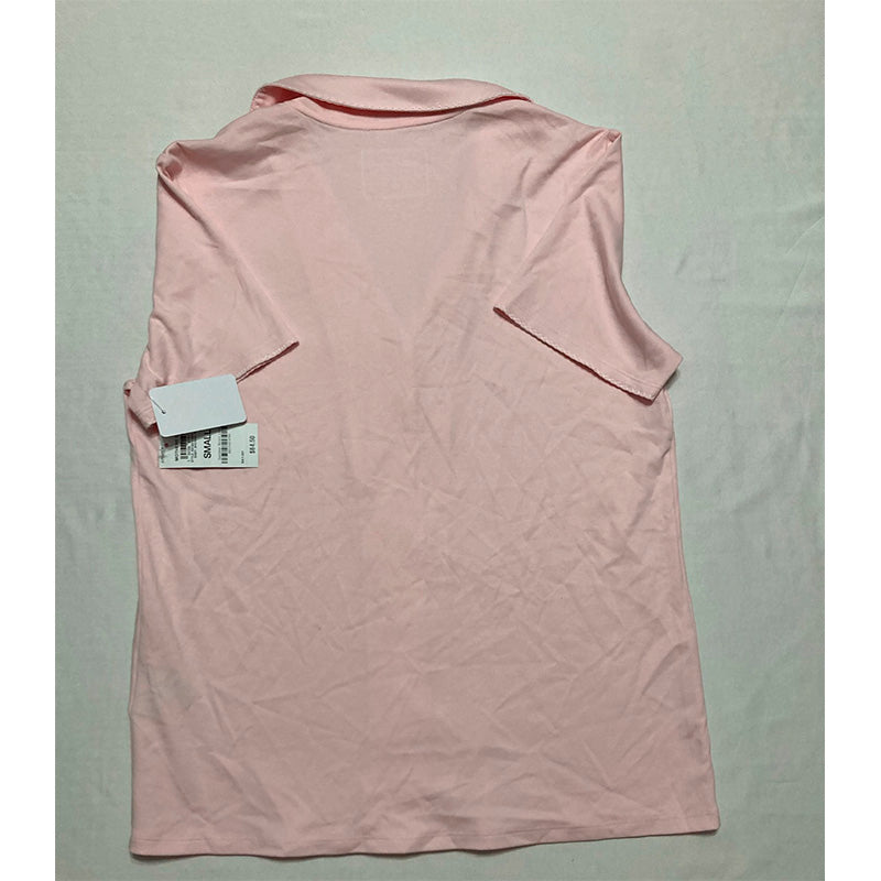 Charter Club Pajama Top Notch Collar Baby Pink S