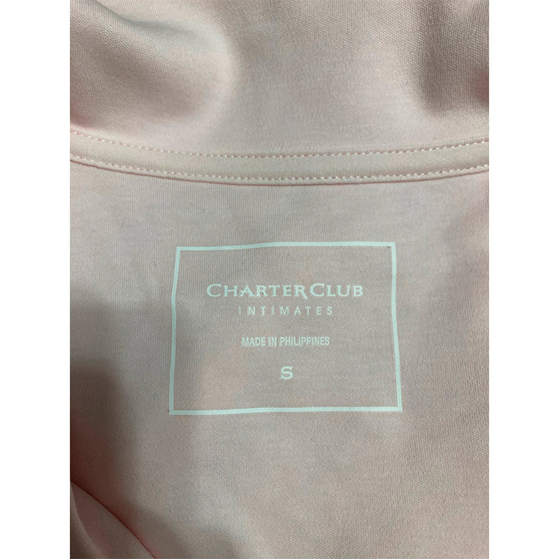 Charter Club Only Pajama Top Notch Collar Baby Pink S