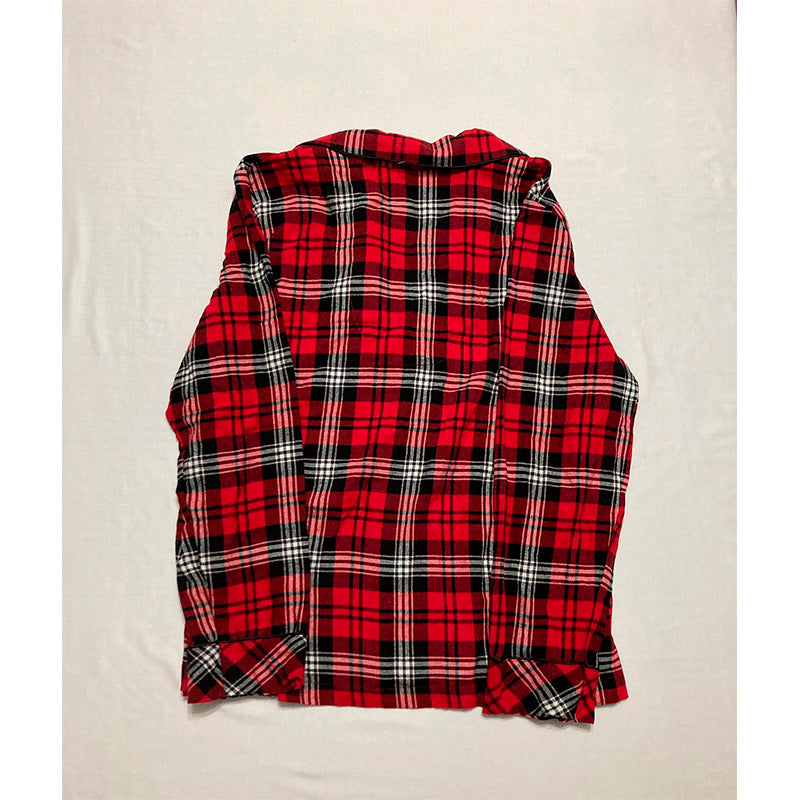 Charter Club Printed Cotton Flannel Pajama Top M