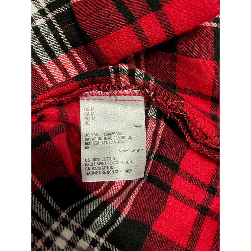 Charter Club Printed Cotton Flannel Pajama Top M