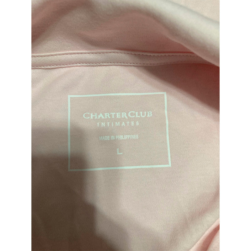 Charter Club Only Pajama Top Notch Collar Pink L