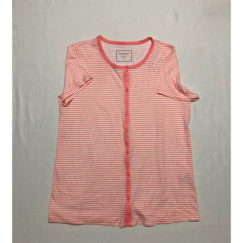Charter Club Pajama Top With Buttoms Coral S