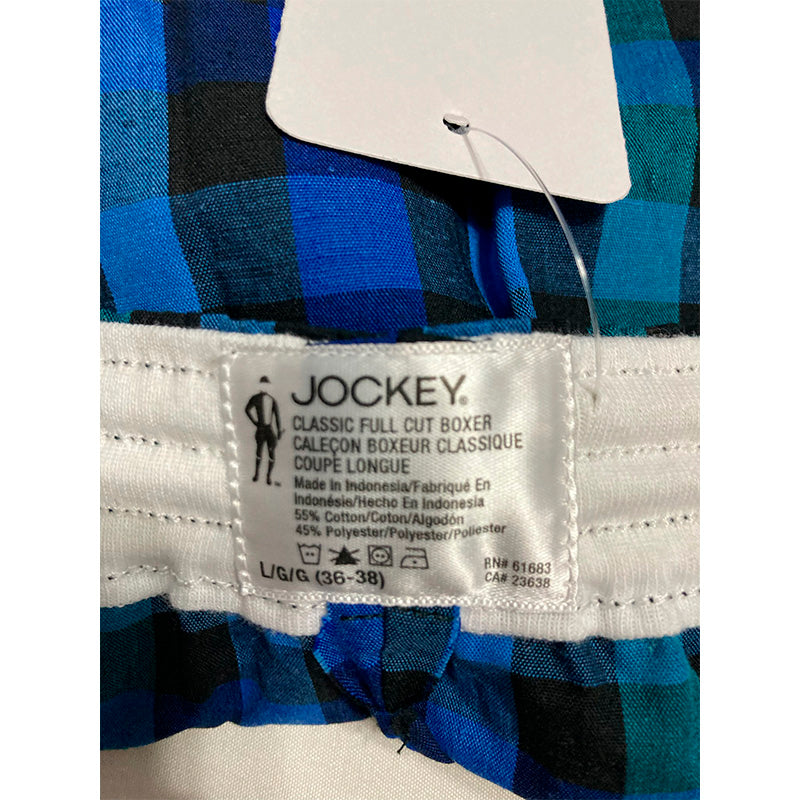 Jockey Classic Full Boxer Plaid Blue L