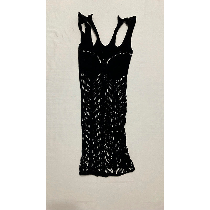 NWD Rowena 1 Piece Knit Vertical Paneling Chemise Lingerie O/S