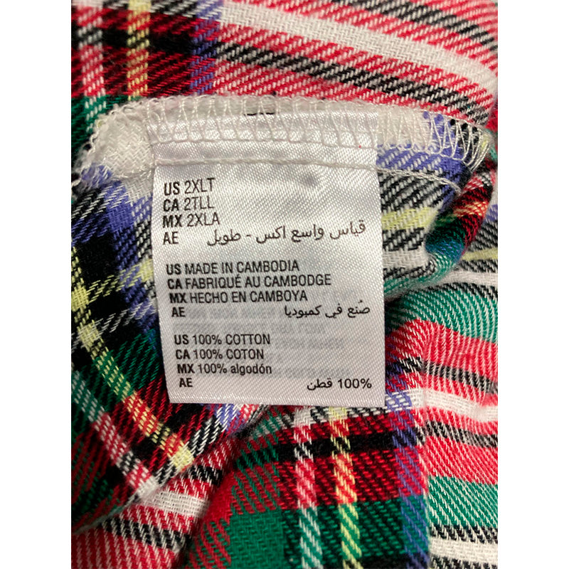 Family Pj Men Only Sleep Pants Plaid Multicolor 2XL