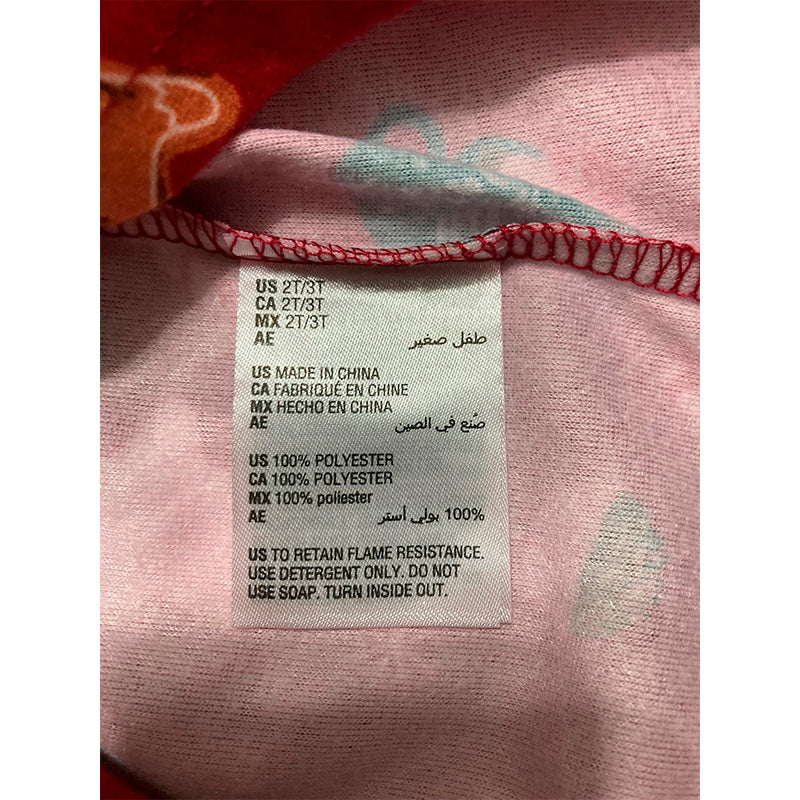 Family PJ Only Pajama Top Long Sleveeless Red Xmas 2T