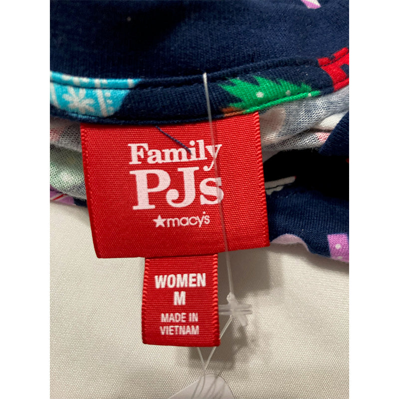 Family Only Pajamas Top Women's Holiday Toss Multicolor M