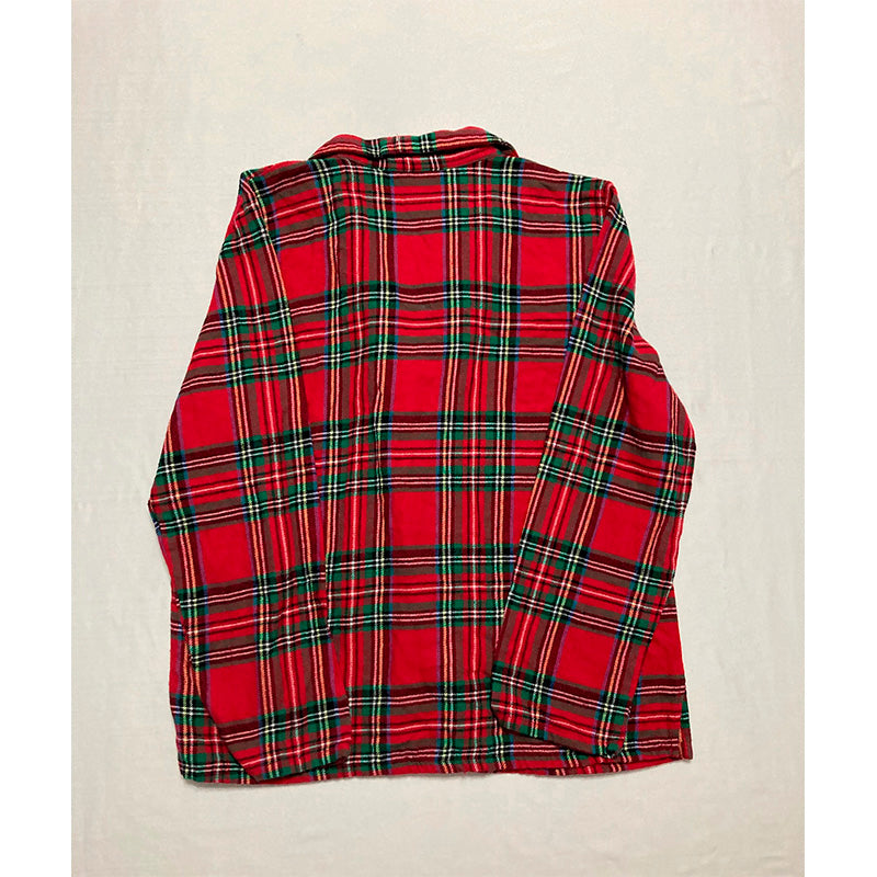 Family Pajama Top Sleep Multicolor Plaid Women M