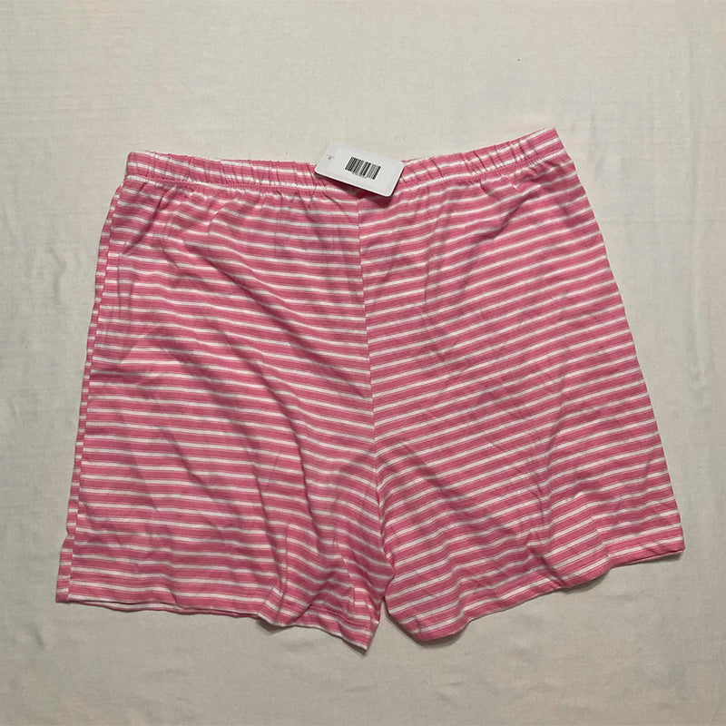 Charter Club Sleep Shorts Striped Pink/White M