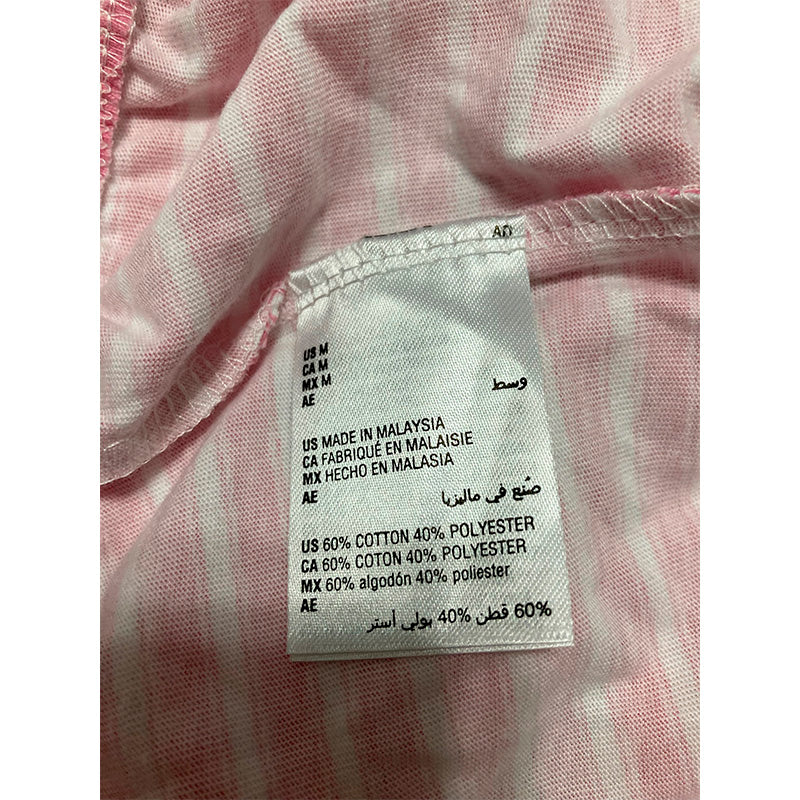 Charter Club Sleep Shorts Striped Pink/White M