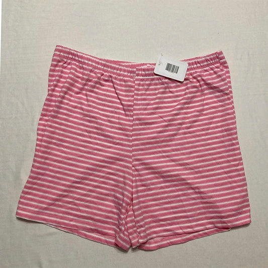 Charter Club Sleep Shorts Striped Pink/White M