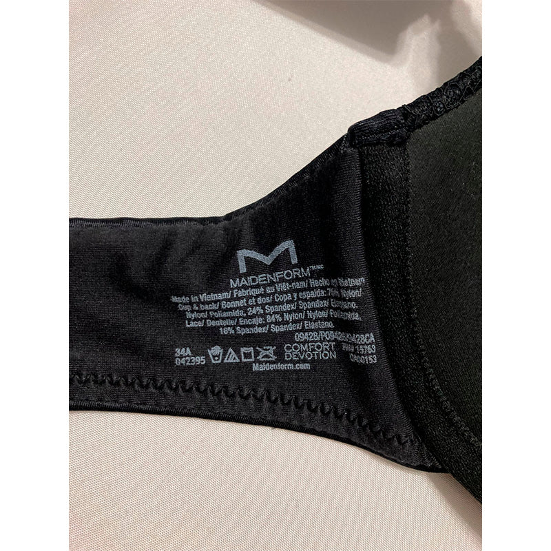 NWD Maidenform Natural Boost Demi Black 34A