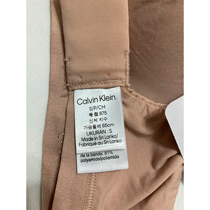 NWD Calvin Klein Form to Body Lightly Lined Bralette Beige S