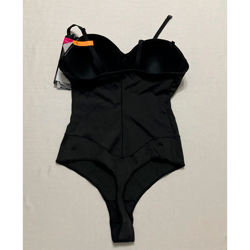 NWD Maidenform Tummy Shaping Thong Bodysuit Multiway Thong Shaper Black S