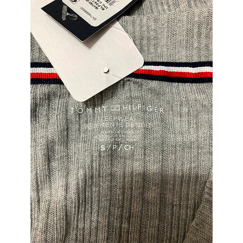 Tommy Hilfiger Notch Collar Only Pajama Top Grey S