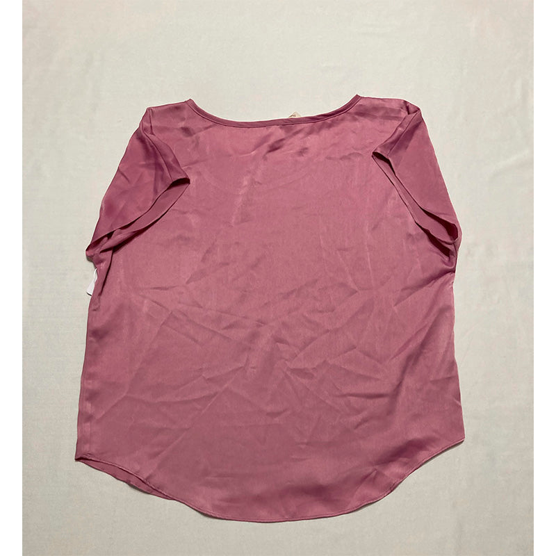 State of Day Crepe De Chine Only Short-Sleeve Pajama Top Pink M