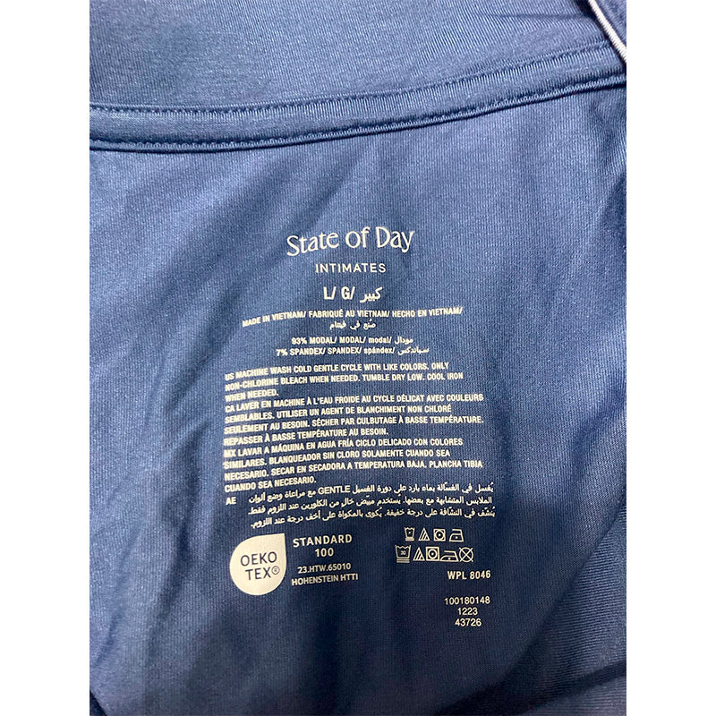State Of Day Only Pajama Top Navy L