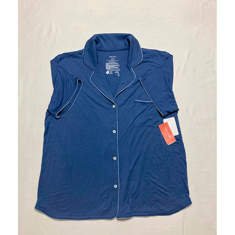 State Of Day Only Pajama Top Navy L