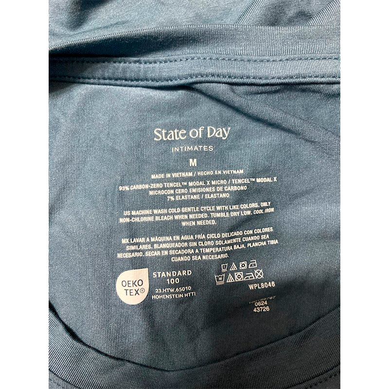 State Of Day Only Pajama Top Blue M