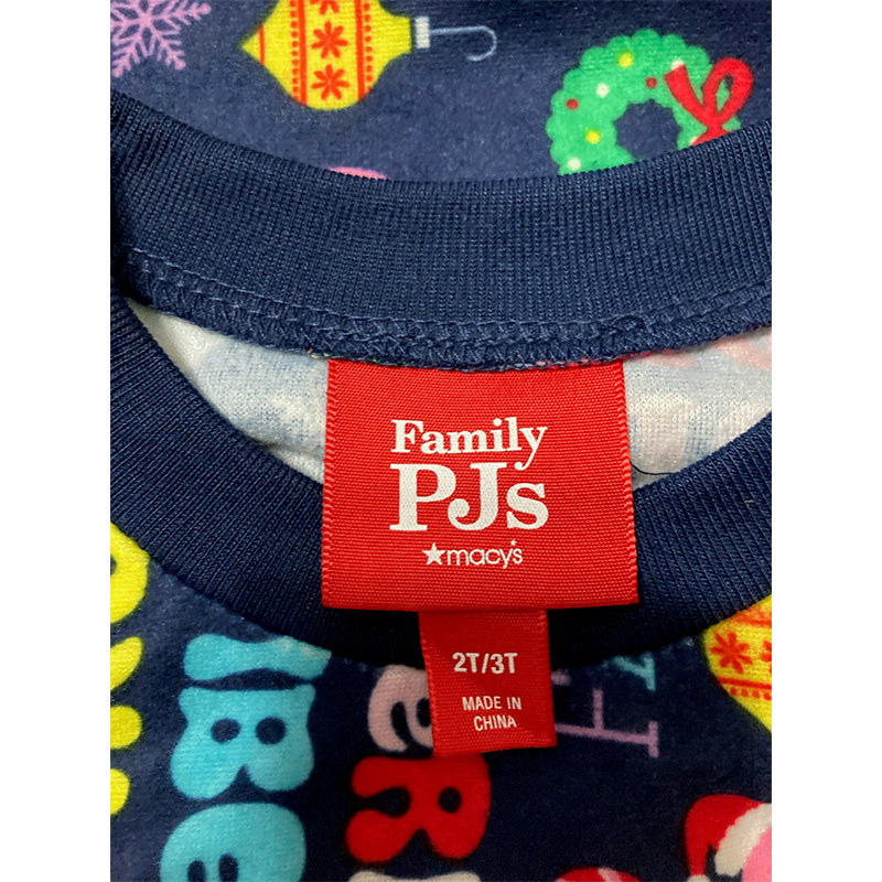 Family Pajamas Toddler Little & Big Kids Only Pajama Top Multicolor 2T/3T