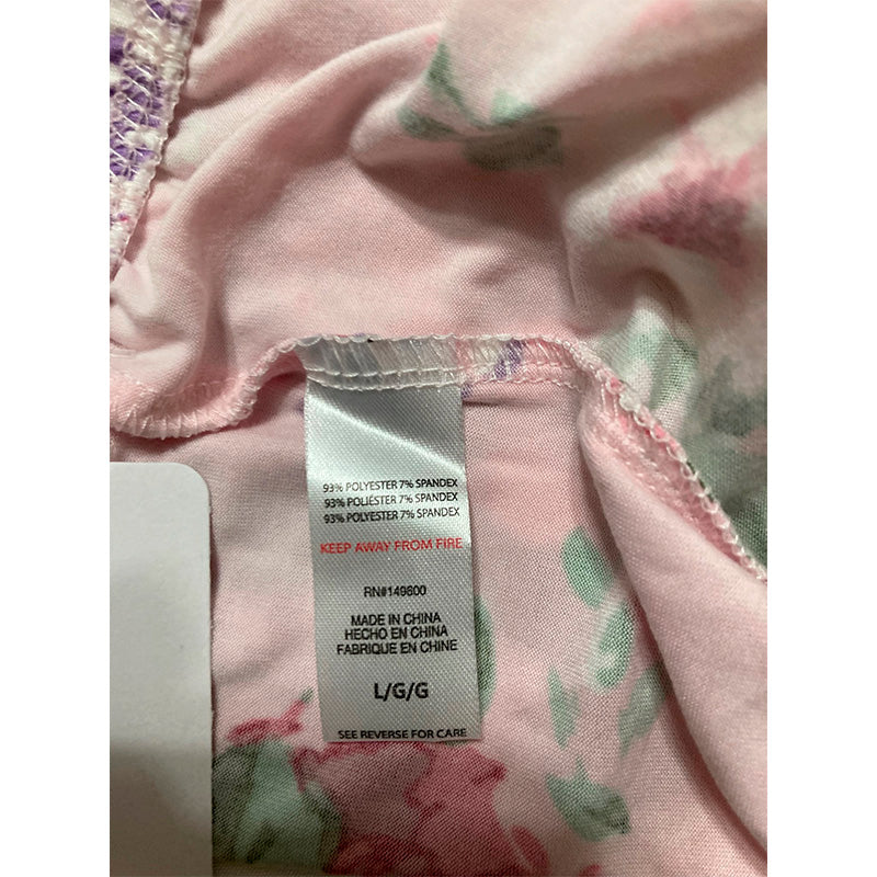 Flora Sleep Short Pink Floral L