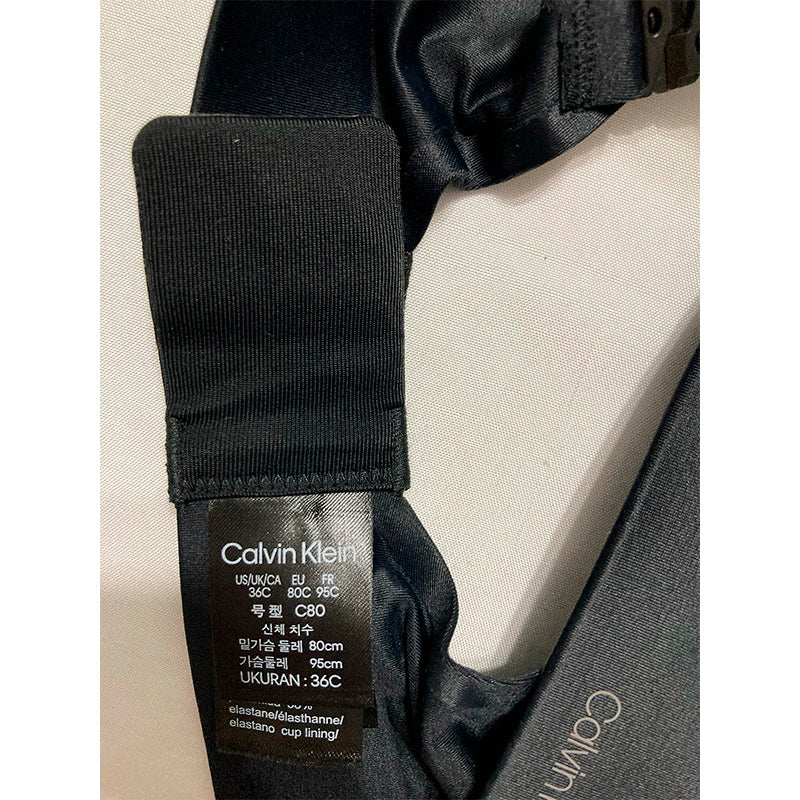 NWD Calvin Klein Liquid Touch Lightly Lined Bla Black 36C