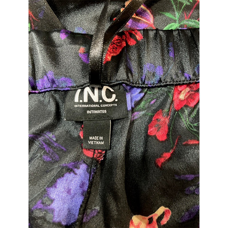 INC Only Sleep Pajama Pant Black Floral